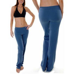 Lino Fitness Pull On Yoga Pants Womens Large L Blue